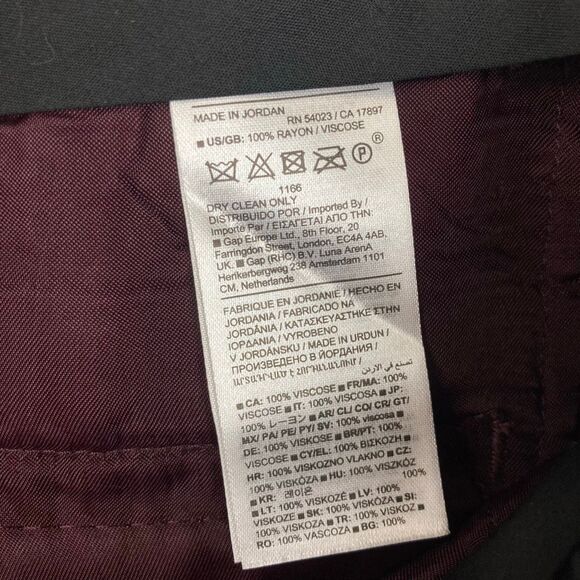 Banana Republic NWT Isa Pleated Italian Satin Tapered Pants in Purple Prune sz 4 - Picture 4 of 10